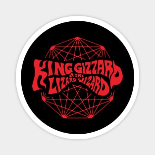 Red lizard wizard Magnet